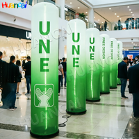 Colonne gonflable lumineuse LED de promotion publicitaire pour centres commerciaux, directement de l'usine, best-seller