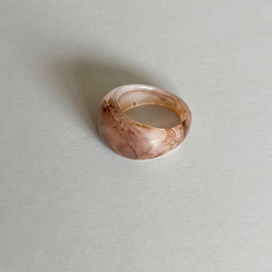 Resin <b>Plain</b> Band <b>Ring</b> Natural Stone Modern Christian Wedding Bands or <b>Rings</b> Unisex Daily Wear Jewelry - Product Image 1