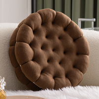 Coussins de sol orthopédiques modernes tissés en gros, rembourrage en coton PP anti-boulochage, coussin de siège en forme de biscuit