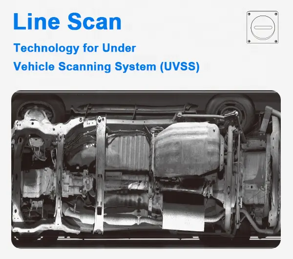 Pro_Contrastech GIGE Vision 2K 4K Line Scan caméra UVSS système de balayage d'inspection de fond de véhicule pour la sécurité de la voiture