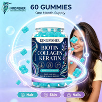 Gummies de Biotine Force Maximale 5000mcg Véganes pour Cheveux, Peau et Ongles – Complément pour des Cheveux Plus Épais – Marque Privée OEM