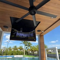 JGST Desain Baru 75-86 Inci Motorized Flip Down Retractable Ceiling Hidden TV Mount 105 Derajat Drop Down Ceiling TV Lift