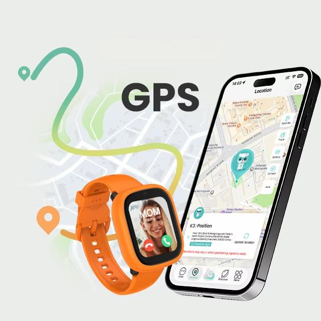 Reliable 4G SIM Card Square TFT Kids Smart Watch GPS Tracker SOS Emergency Call Video Voice Call IP68 Children Safety