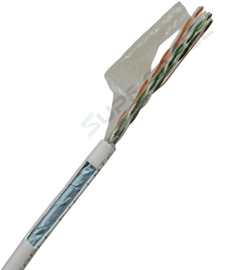 Cable de Red CAT6 CCA FTP de Cobre Económico con Blindaje de Lámina de Aluminio, Certificado CE/RoHS, Longitud Personalizable para PC, <span class=keywords><strong>ADSL</strong></span> y Enchufe de Pared - Product Image 1