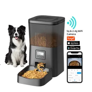 最も人気のある4L/6L容量の犬猫フードボウル自動猫フードディスペンサー時限ペットフィーダースマートペットフィーダー