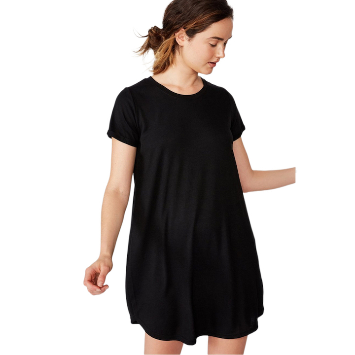 High Quality Casual Polyester Short Sleeve Solid Color Cheap Clothes Dress for Women Apparel