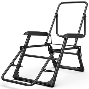 Cama Plegable Portátil, Resistente y Ecológica para Exteriores, con Marco Metálico, <span class=keywords><strong>Tumbona</strong></span> Reclinable para Parque, Villa, Hotel, Sala de Estar - Product Image 4