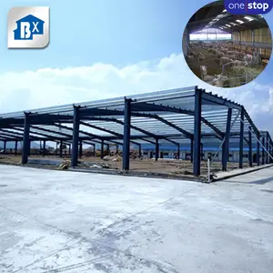 Steel Structure Sheep Farming Shed , Sheep Farm Design , Steel Structure Prefabricated Goat House Farm Sheds
