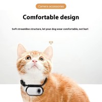 Kamera Mini HD 1080P kerah kamera hewan peliharaan, kamera kerah kucing olahraga nirkabel aman luar ruangan dengan perekam Video