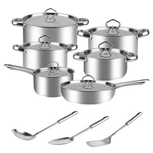 Juego de 13 Piezas de <span class=keywords><strong>Ollas</strong></span> de Acero Inoxidable 410 <span class=keywords><strong>para</strong></span> Inducción, Olla <span class=keywords><strong>para</strong></span> Sopa, <span class=keywords><strong>Accesorios</strong></span> de Cocina y Utensilios <span class=keywords><strong>para</strong></span> Cocinar - Product Image 6