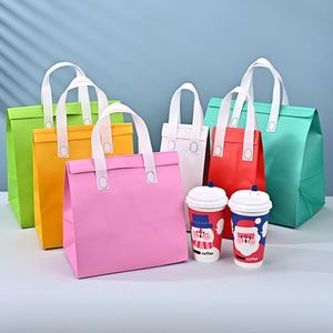 Sacs de livraison isothermes personnalisés imperméables, sacs fourre-tout non tissés pour plats à emporter, sacs isothermes en aluminium pour aliments et repas avec logo - Product Image 3