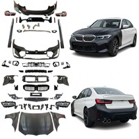 Kit Konversi Facelift untuk BMW Seri 3 F30 F35 2012-2018 ke G20 G28 LCI Sport PP Bodykit Bumper Kap Mesin Fender Lampu Depan Lampu Belakang