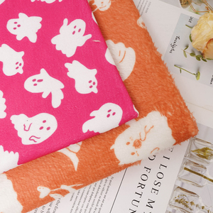 Couverture de bébé imprimée par sublimation de motifs d'halloween roses mignons personnalisés décor à la maison taie d'oreiller couture <span class=keywords><strong>tissu</strong></span> polaire de flanelle matelassée - Product Image 6