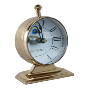 Orologio da Tavolo Classico Bifacciale in Metallo e Vetro per Soggiorno, Ufficio e Caminetto - Product Image 2