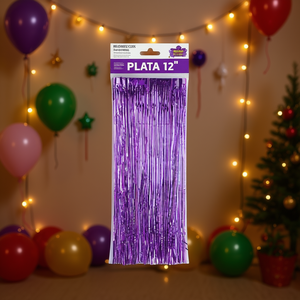Decoración de Pared Rectangular de Plástico Plateado de 12 Pulgadas para Fiestas de Cumpleaños - Product Image 2