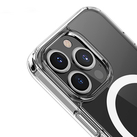 Étui de téléphone magnétique d'origine pour iPhone 14 Pro Max, étui de luxe transparent antichoc pour iPhone 14 15 Promax