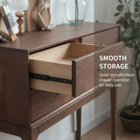 Buffet contemporain en bois massif à 4 tiroirs, écologique, grande capacité de rangement pour salon, chambre et appartement