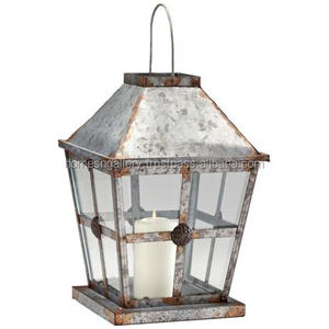 Lanterne en bois antique rustique extérieure d'intérieur de bougie pour la suspension de dessus de table - Product Image 3