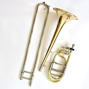 Trombone Ténor Professionnel <span class=keywords><strong>en</strong></span> Laiton Rose, Cloche Détachable, Vente Directe Usine pour Magasins <span class=keywords><strong>de</strong></span> Musique - Product Image 1