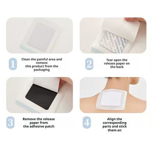 Patchs adhésifs médicaux noirs certifiés ISO Classe II pour les douleurs musculaires et articulaires du cou, des épaules, de la taille et des jambes - Product Image 4