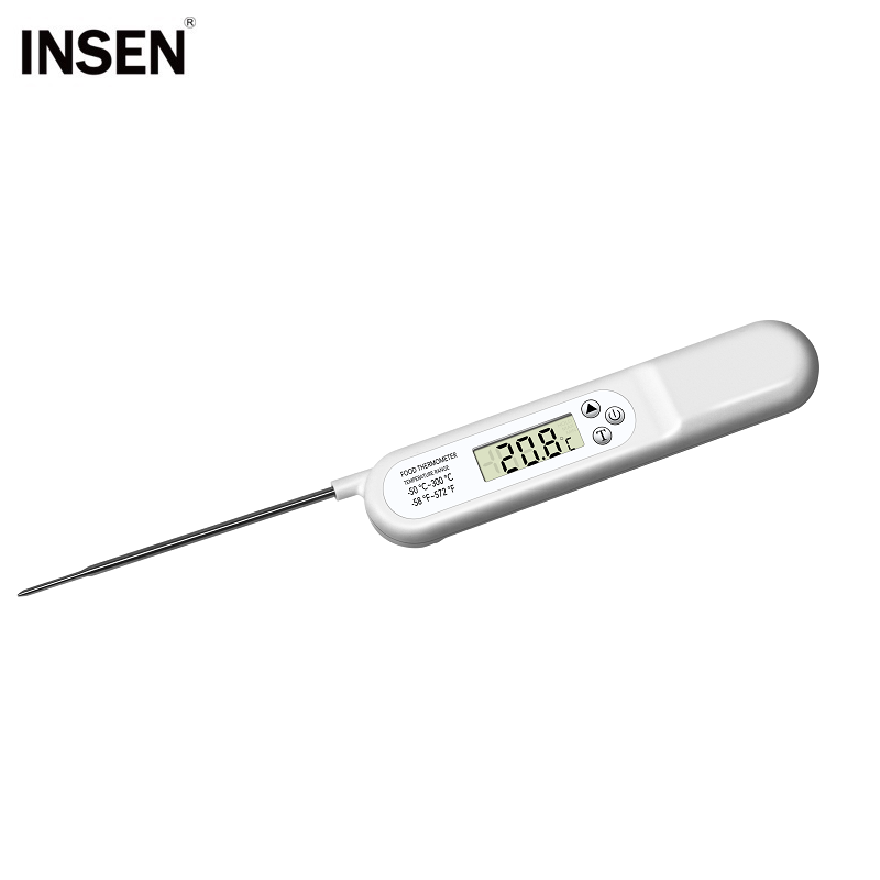 Digital Instant Read Meat Thermometer Kitchen Cooking Food Thermometer for Oil Deep Fry BBQ Grill Smoker Thermometer White OEM
