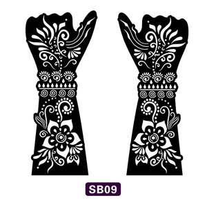 Pochoirs de tatouage au henné pour la peinture, motifs <span class=keywords><strong>Dragon</strong></span> et Loup, pochoirs aérographe réutilisables, pochoirs à paillettes, modèles de pochoirs - Product Image 2