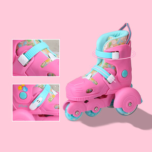 Patins de Rodas Ajustáveis para Esportes ao Ar Livre com Rodas de PU para Meninos e Meninas Iniciantes Embalagem em Caixa Colorida - Product Image 4