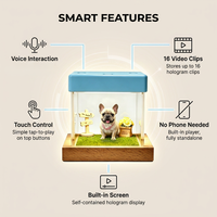 Caja Conmemorativa con Proyección Holográfica 3D para Mascotas, Interacción por Voz, Control Táctil, No Requiere Teléfono, Foto Personalizada Precargada