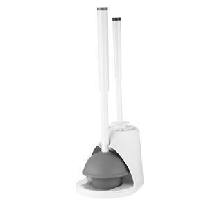 Hot Selling Bathroom <b>Cleaning</b> TPR Silicone Toilet <b>Brush</b> and Toilet Plunger With Holder Set - Product Image 1