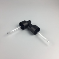 Échantillon gratuit ODM, pipette compte-gouttes noire mate de 20 mm pour huile essentielle, flacon en verre de 30 ml