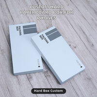 Boîte d'emballage rigide en carton personnalisable et réutilisable avec fermeture magnétique et poignée pour accessoires de téléphonie mobile, logo personnalisé, finition mate