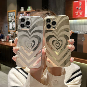 Custodia per cellulare in TPU per PC placcato alla moda le ragazze amano la Cover posteriore del cuore per <span class=keywords><strong>iPhone</strong></span> 15 14 Plus 13 12 Pro Max <span class=keywords><strong>11</strong></span> - Product Image 1