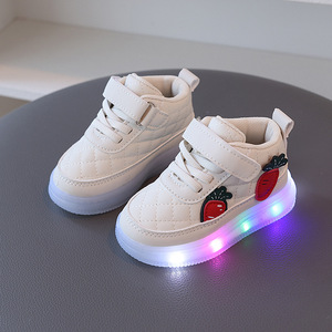 Zapatos Casuales de Alta Calidad para Niños de 1 a 6 Años, Zapatillas Blancas con Luces LED, Suela Suave para Verano, Invierno y Primavera - Product Image 4