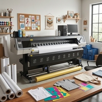 Impresora de Inyección de Tinta Eco Solvente Yinstar de 7 pies (2.1m) con 2 Cabezales para I3200, Multifunción para Impresión de Pancartas Flexibles en Rollo