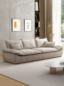 Sofá suave <span class=keywords><strong>de</strong></span> velero <span class=keywords><strong>de</strong></span> fila recta <span class=keywords><strong>de</strong></span> tela tecnológica minimalista italiana moderno Simple sala <span class=keywords><strong>de</strong></span> estar Luz <span class=keywords><strong>de</strong></span> lujo para esponja pequeña - Product Image 2