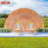 Support de toile de fond métallique semi-circulaire SMS, arche en forme d'éventail pour rideaux et draperies, idéal pour la décoration d'événements de mariage