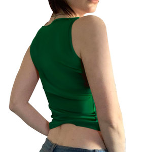 T-shirt senza maniche senza maniche Casual stile estivo su misura t-shirt Top corto a spalla con scollo Slash Slash Top canottiera da donna - Product Image 4