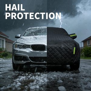 Nuovi Prodotti <span class=keywords><strong>Auto</strong></span>: Coperture per <span class=keywords><strong>Auto</strong></span> in Tessuto Oxford con Cotone Spesso, Protezione Anti-Neve <span class=keywords><strong>e</strong></span> <span class=keywords><strong>Grandine</strong></span>, Adatte per Vari Modelli - Product Image 6