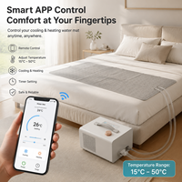 Système de refroidissement de lit par compresseur avancé avec contrôle par application, circulation d'eau, matelas chauffant et rafraîchissant pour les personnes ayant chaud la nuit