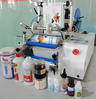 Machine d'étiquetage de bouteilles semi-automatique, haute précision, électrique, pneumatique, multi-tension, garantie 1 an, facile à utiliser pour