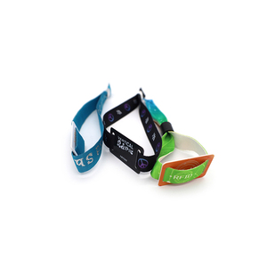 Cardy prix usine NTAG216 Bracelet Silicone tissu tissé Bracelet carte de contrôle d'accès NFC 13.56mhz RFID bracelets événements - Product Image 1