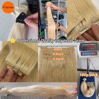 Extensiones de Cabello con Clip, Invisibles, Sin Costuras, con Trama de Piel PU, Doble Trama, Cabello Humano Natural Sin Procesar