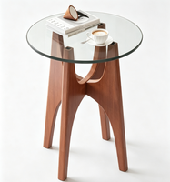 Table basse moderne en verre avec rangement pour salon - Meuble décoratif pour la maison facile à nettoyer
