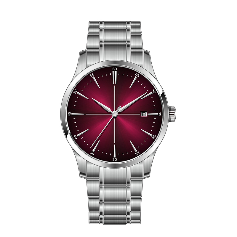 watch mens green dial luxury silver chain