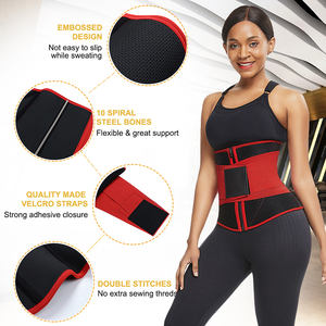 HEXIN Logo personnalisé Femmes Gym Workout Compression Back Support Waist Trimmer Belt Néoprène Waist Trainer Shaper Fajas - Product Image 2
