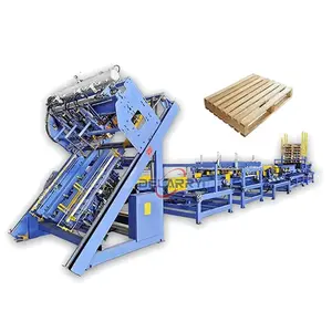 Automático CNC EU Wood Pallet Pregando Máquina com Linha De Processamento Completo