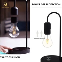 Lámpara de bombilla LED flotante de levitación magnética para decoración del hogar moderna con cargador inalámbrico