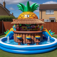 Bar flottant gonflable de luxe en PVC pour piscine, idéal pour les fêtes familiales et les loisirs aquatiques dans le jardin