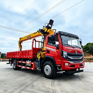 משאית מנוף דונגפנג 4x2, מנוף רכוב על משאית 6 טון, מנוף משאית עם מניפולטור, זרוע עליונה 6-12 טון עם לוגו בהתאמה אישית - Product Image 2