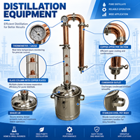 Distillateur Commercial en Verre de Haute Qualité avec Plaque à Bulles en Cuivre et Acier Inoxydable 30L, Certifié CE, Fabrication Usine